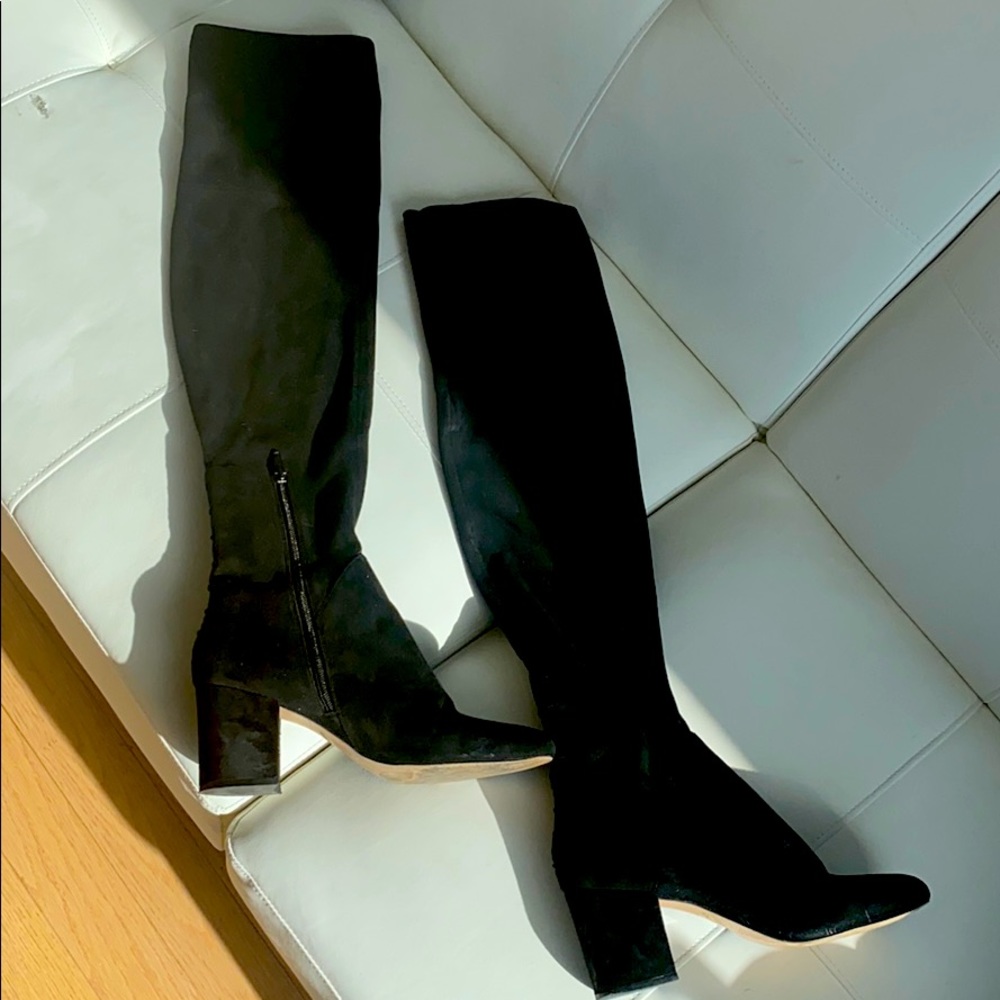 Black Suede Over the knee boots